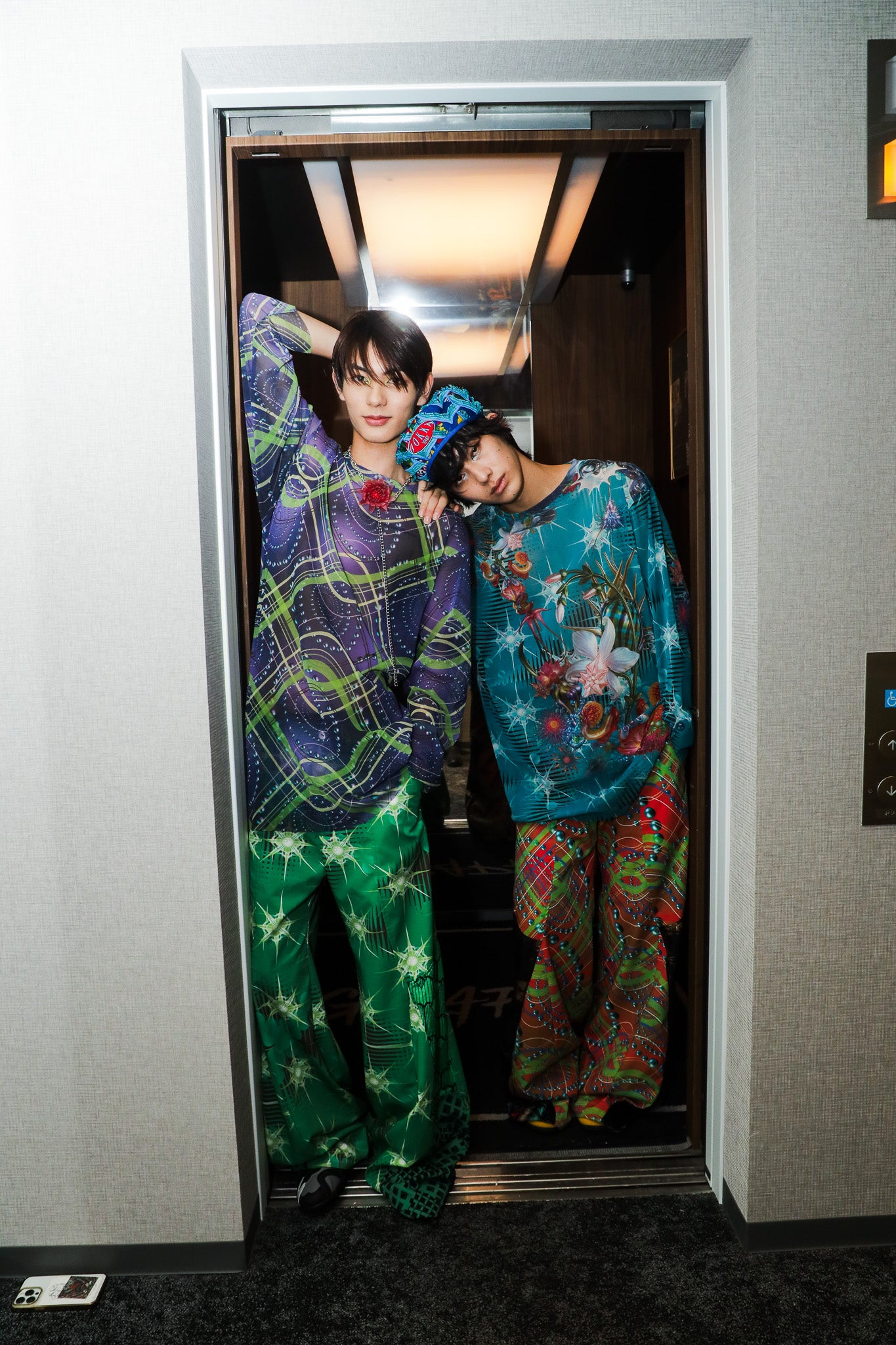 SPIRAL CHECK BLUE Upcycle pants