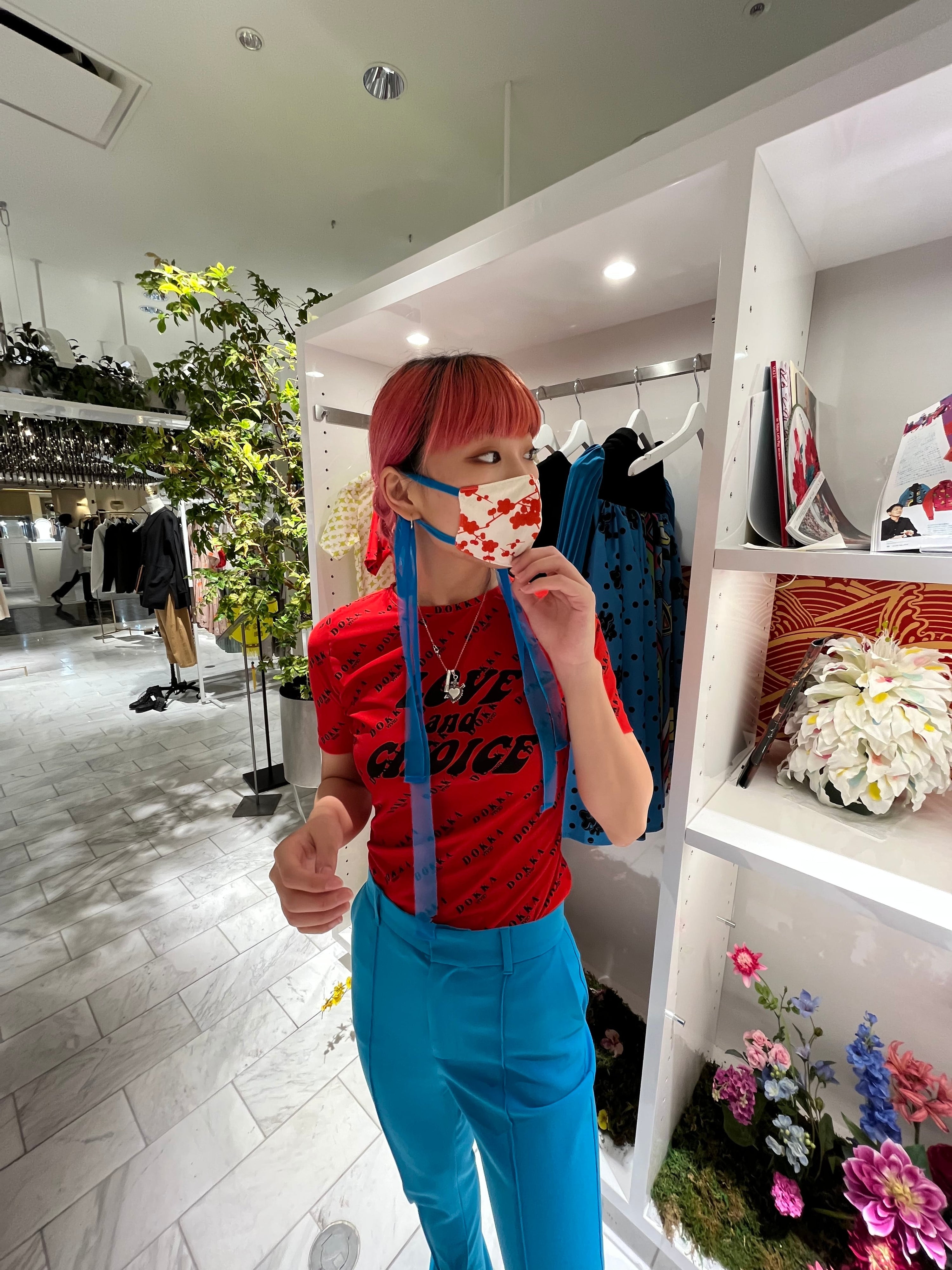 Skin-top short Red