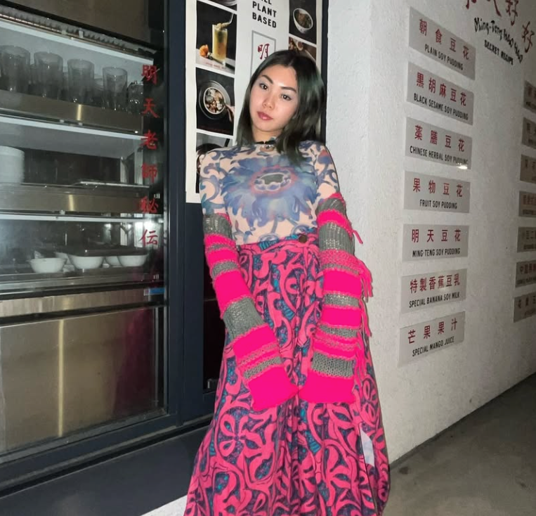 Space flower skin top