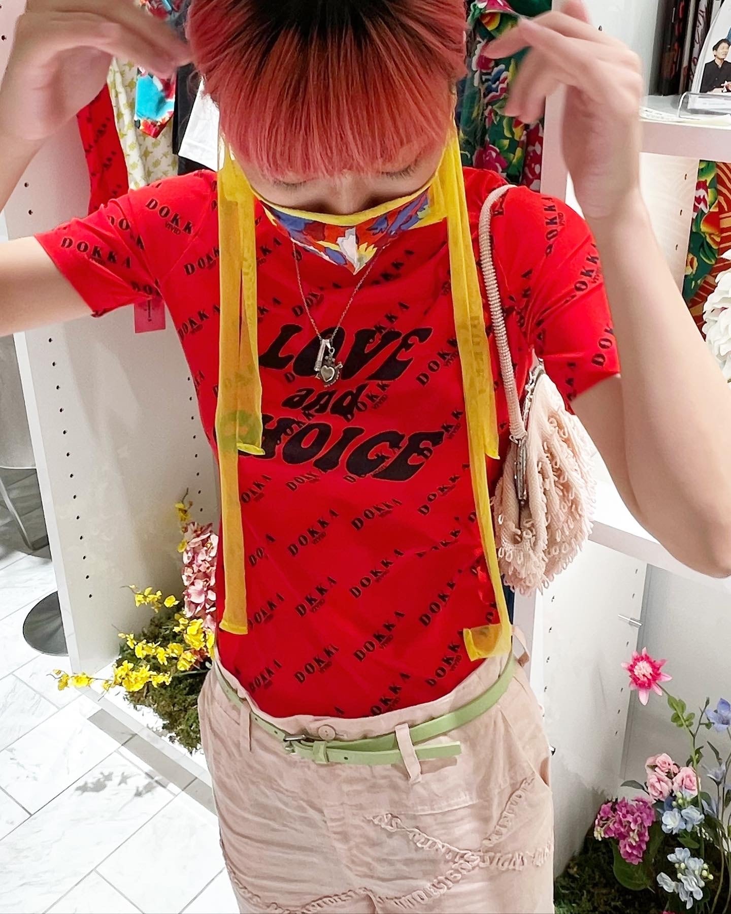 Skin-top short Red