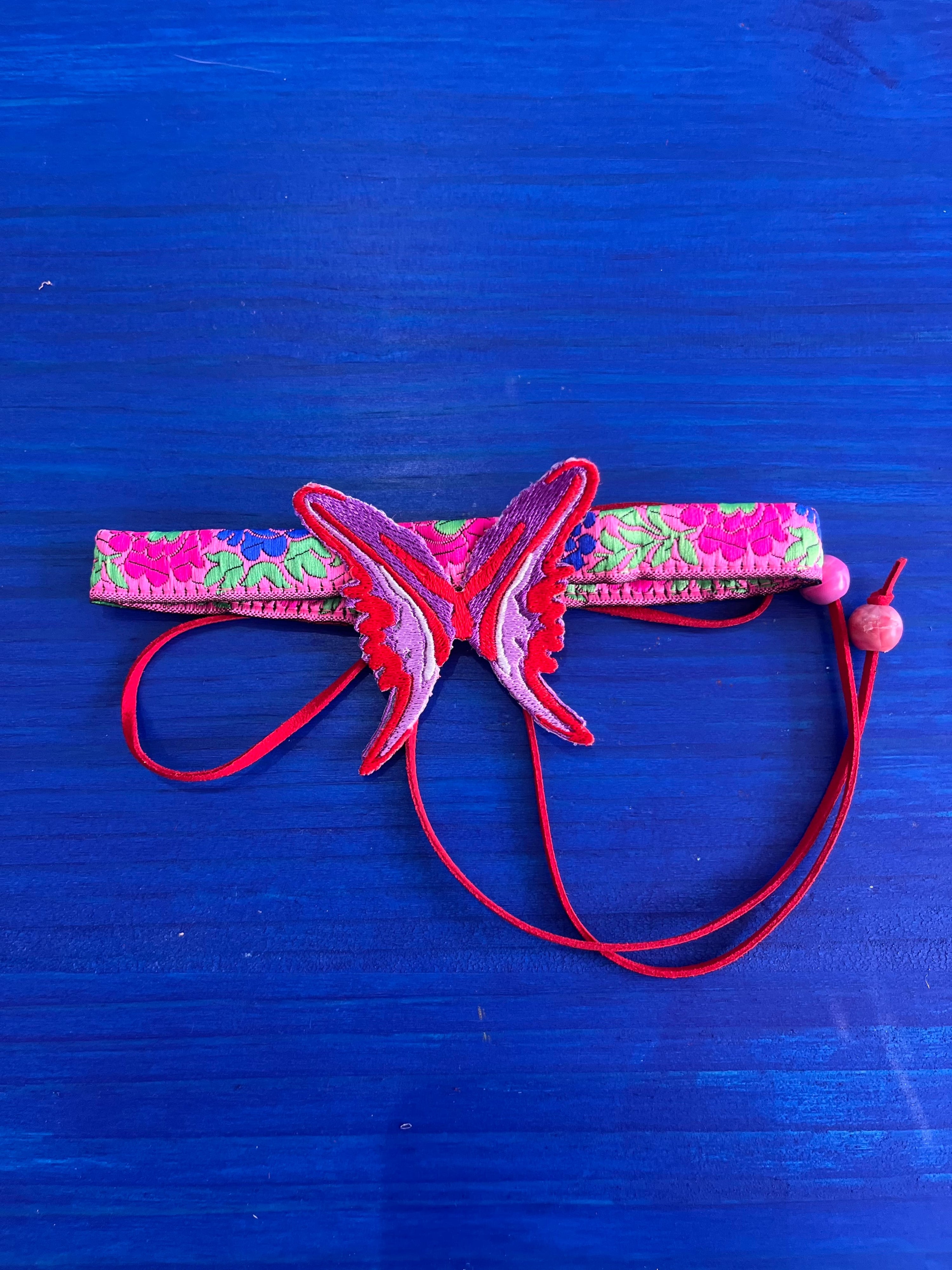 Pink ribbon choker