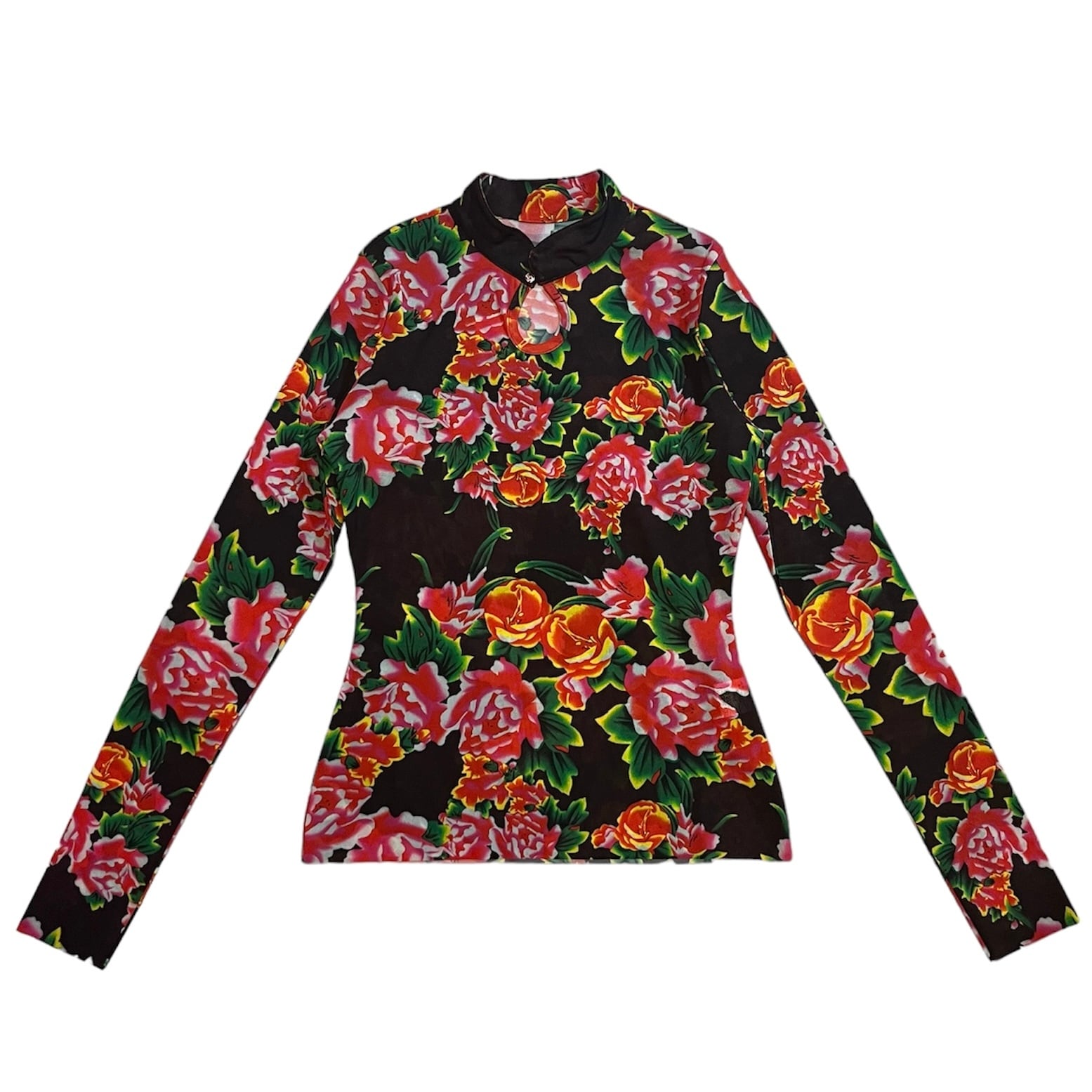Flower skin top (Black)