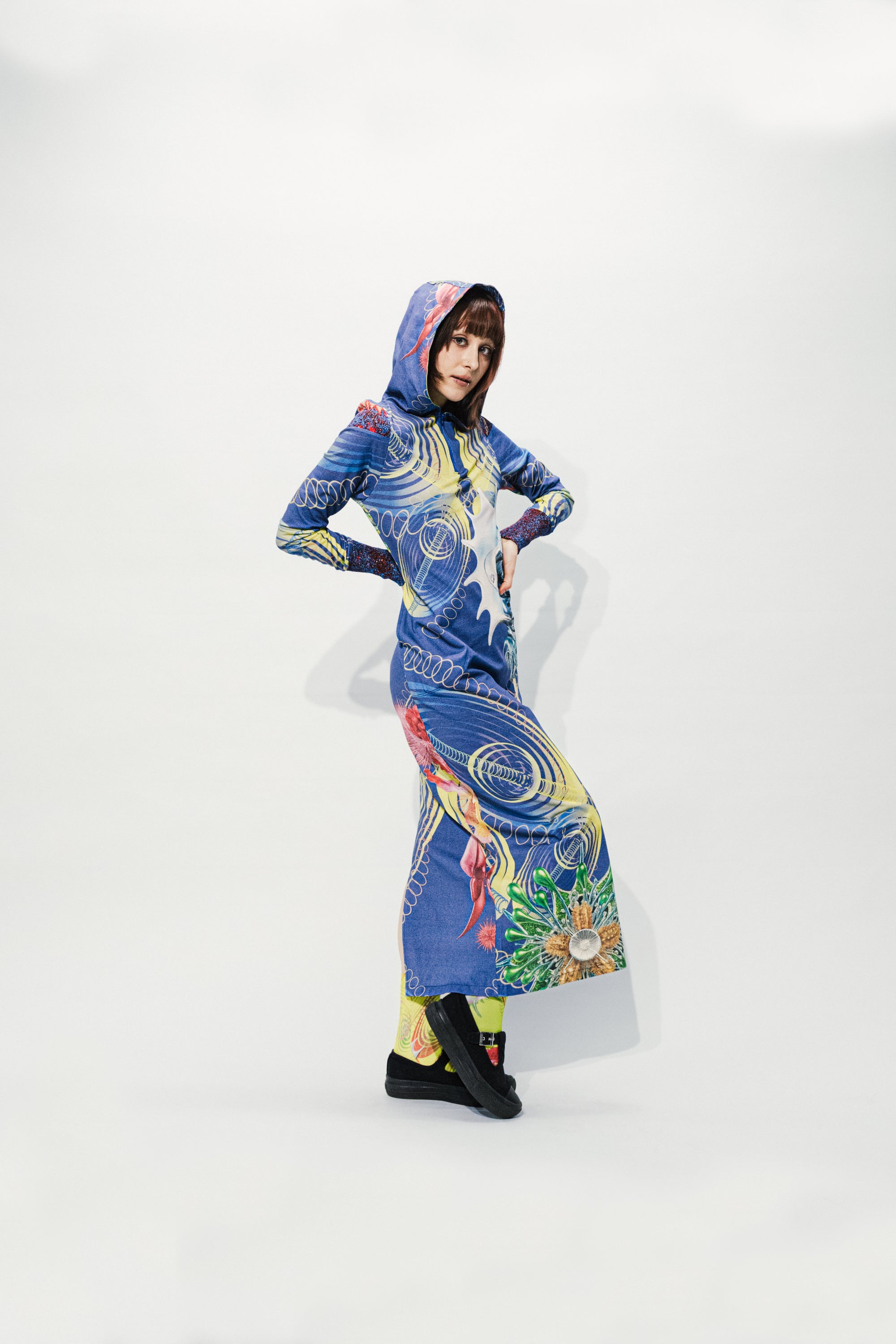 COSMIC BOTANICA Hoodie dress