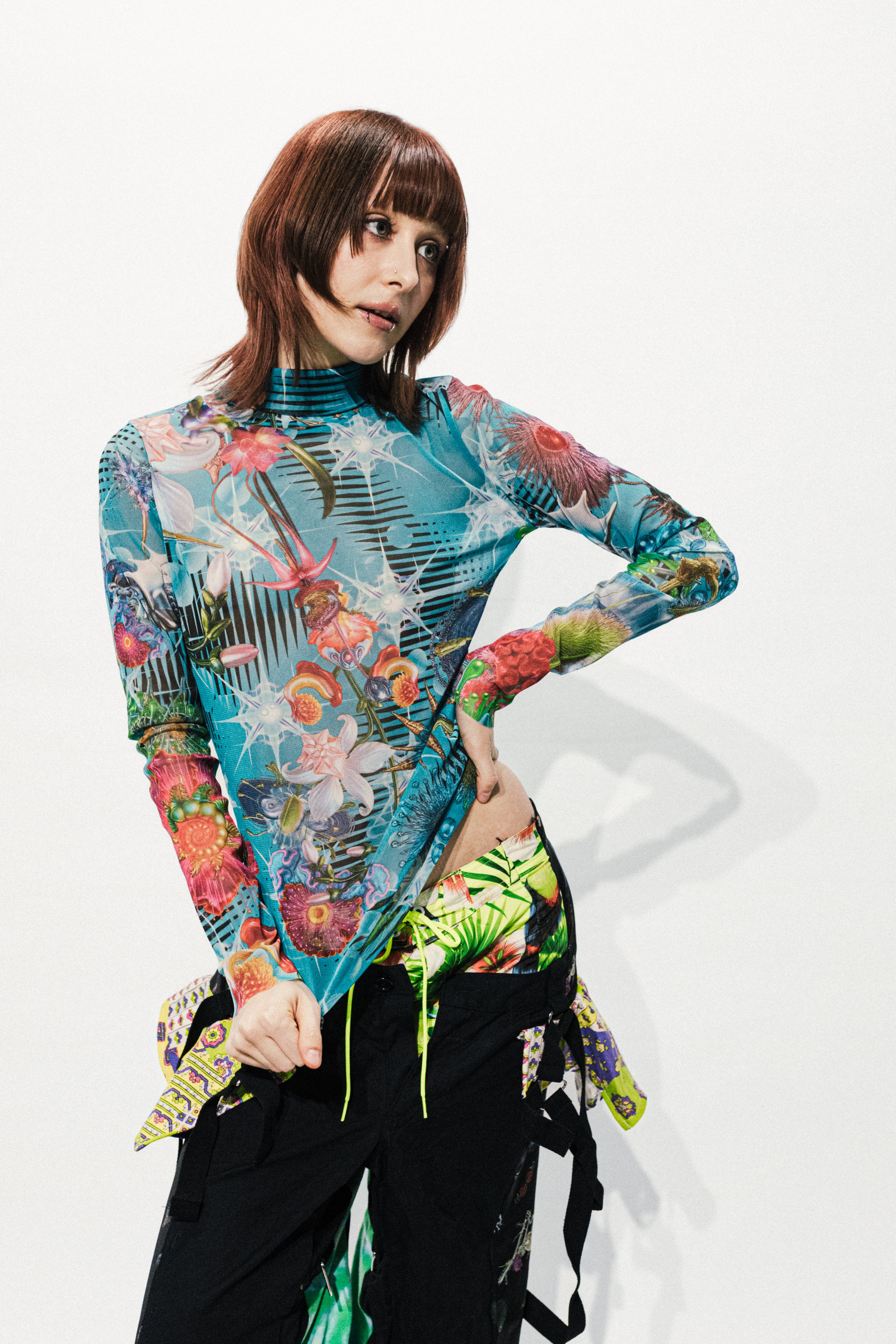 GALACTIC GARDEN High-neck Tops