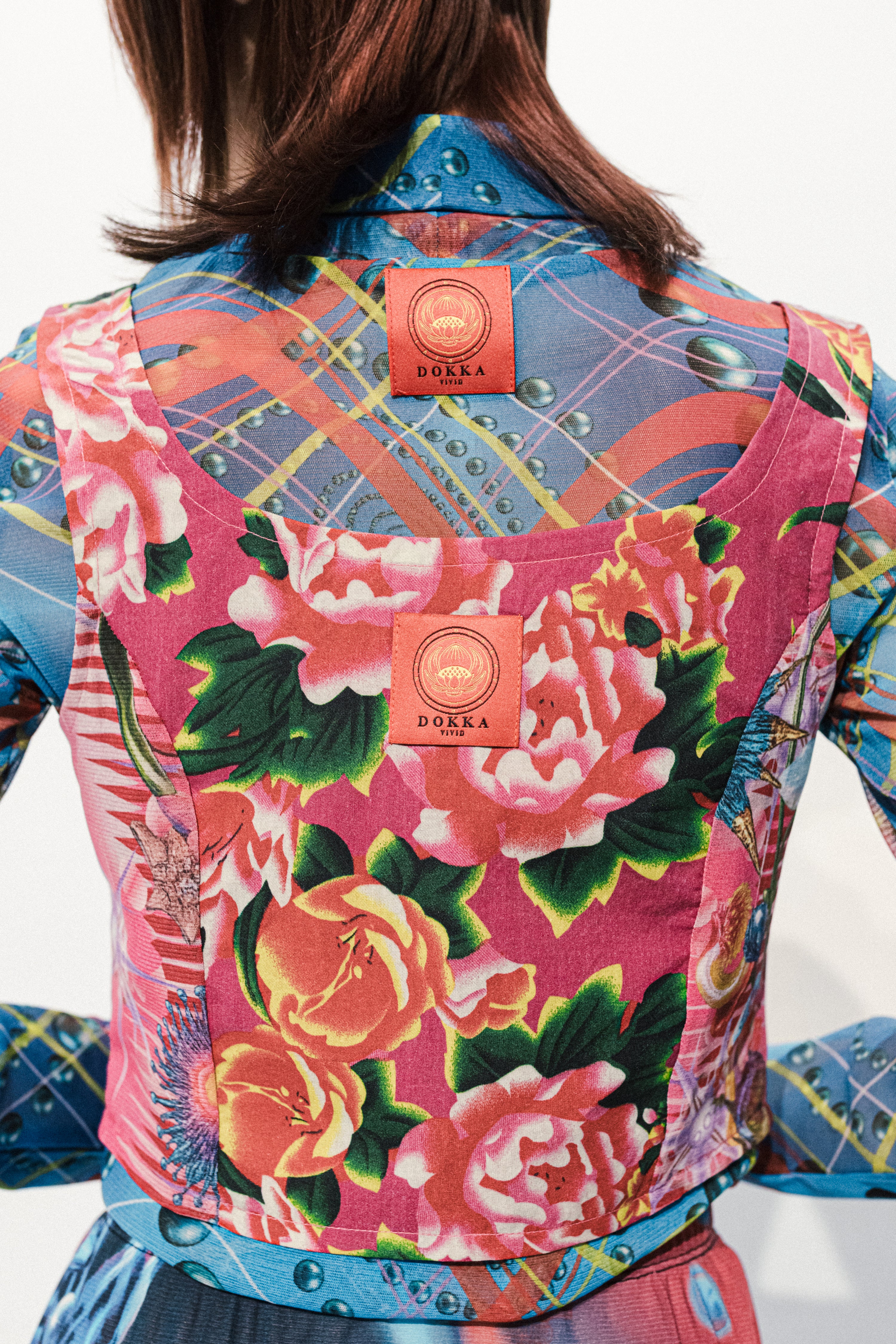 GALACTIC GARDEN PINK Upcycle bustier