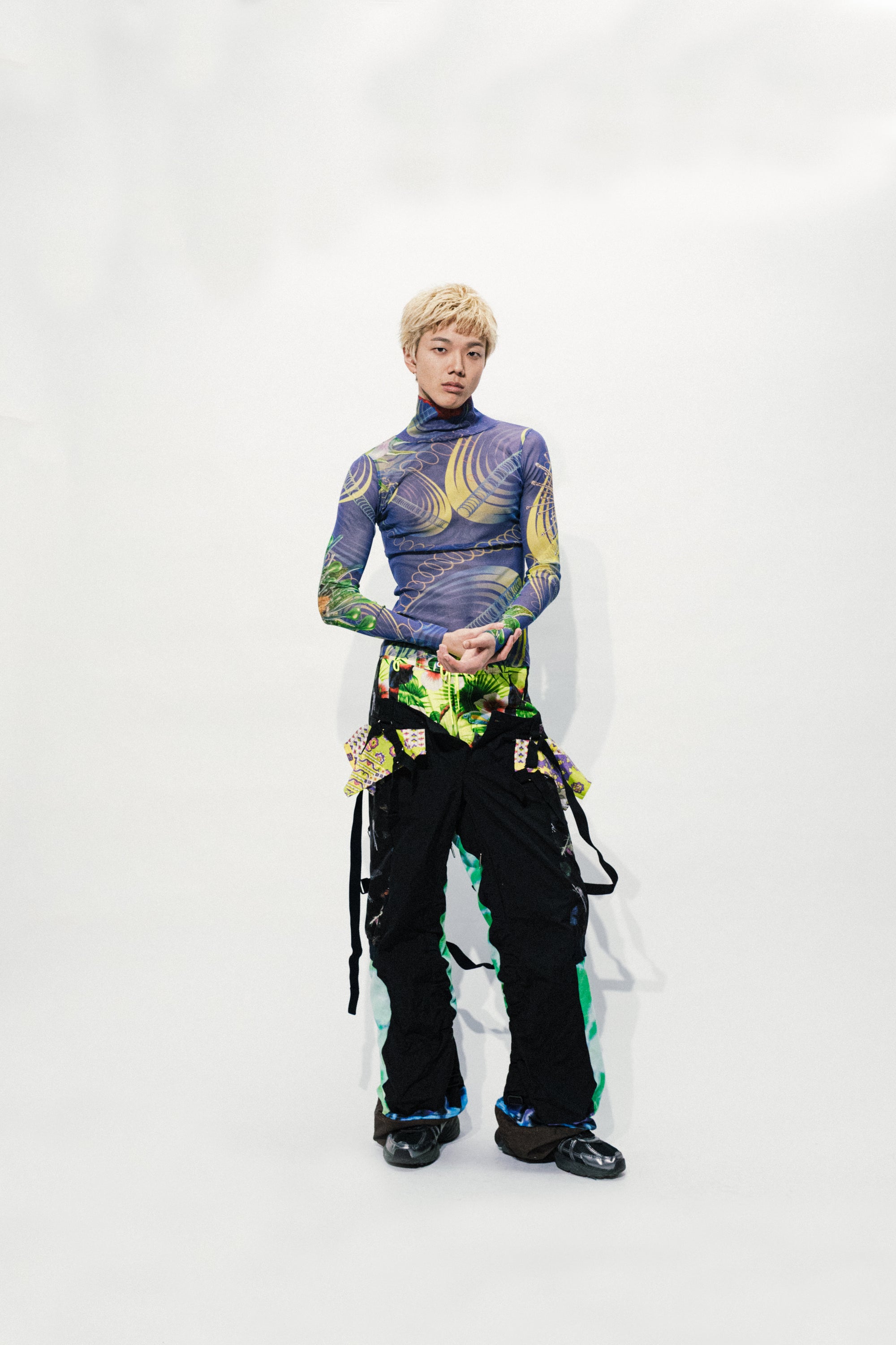 COSMIC BOTANICA High-neck Tops