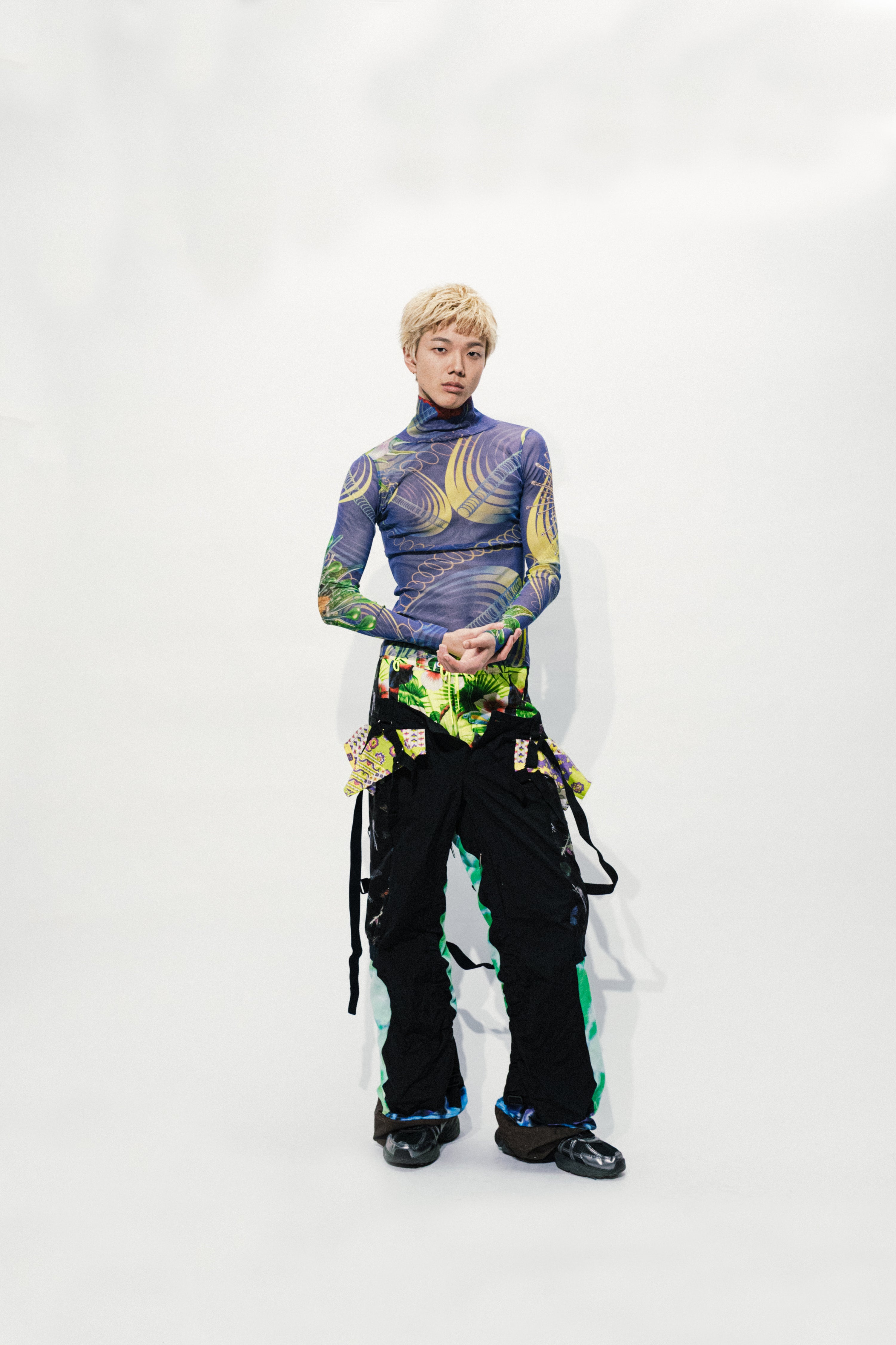 COSMIC BOTANICA High-neck Tops