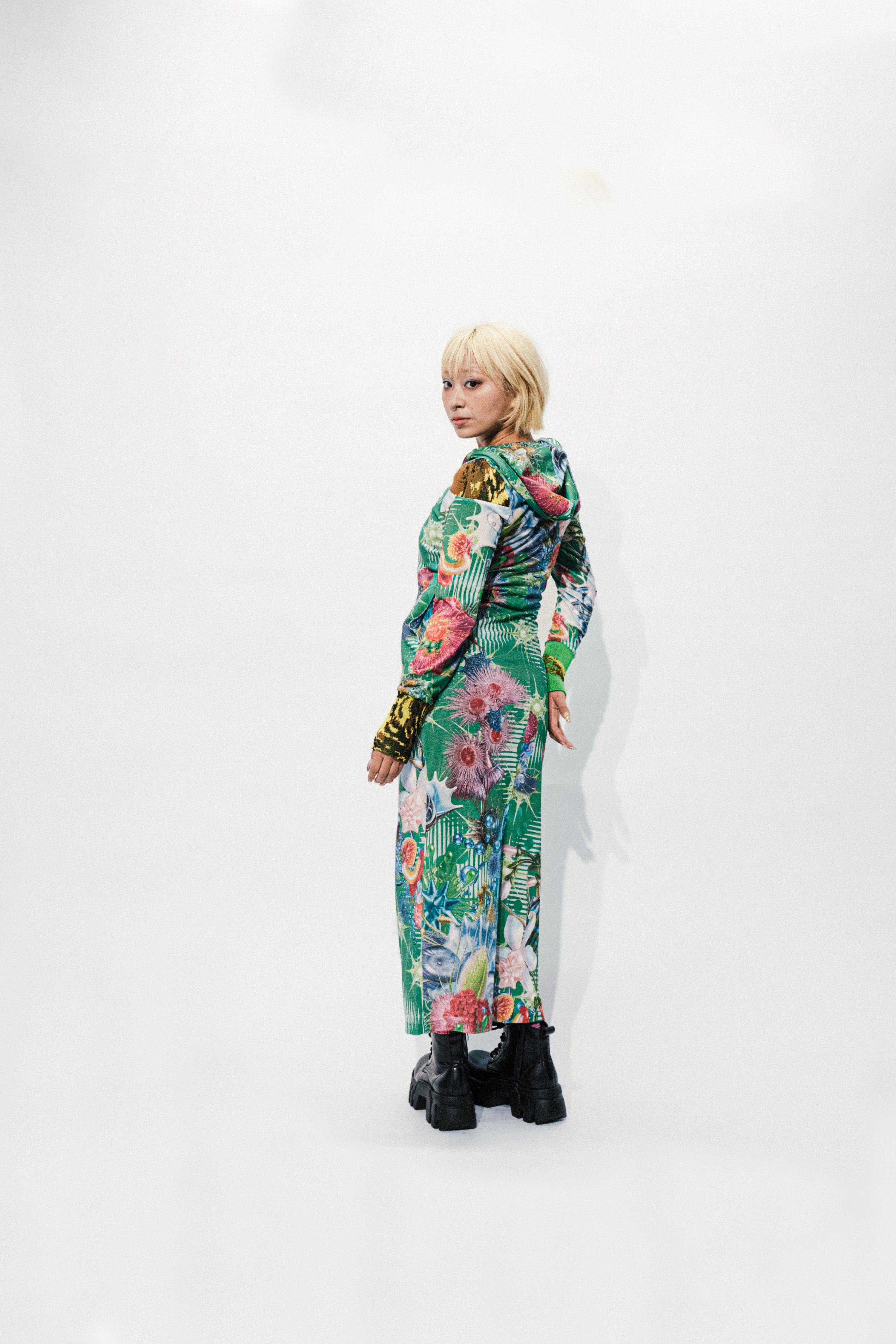 GALACTIC GARDEN  Hoodie dress