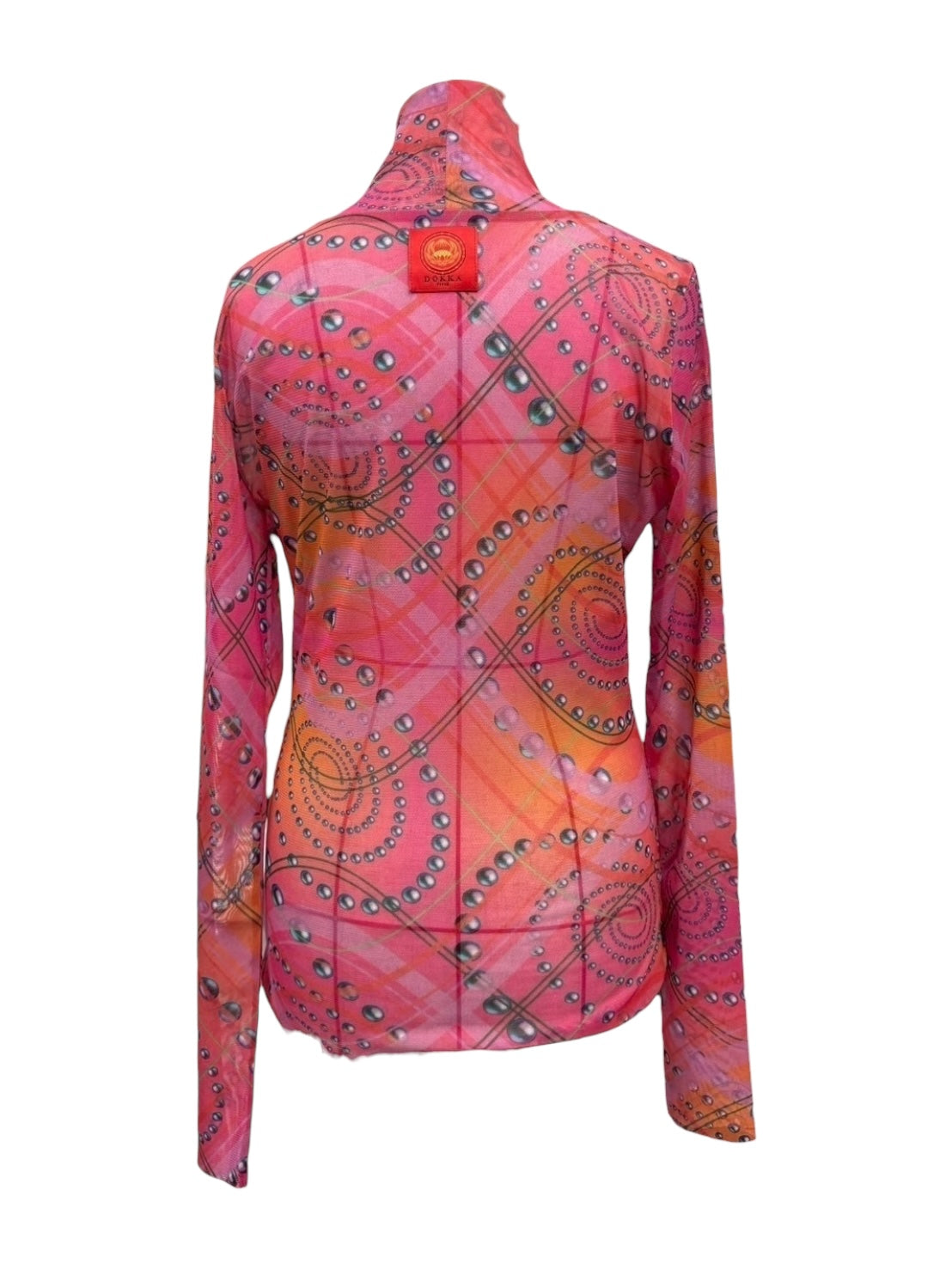 SPIRAL CHECK High-neck Tops