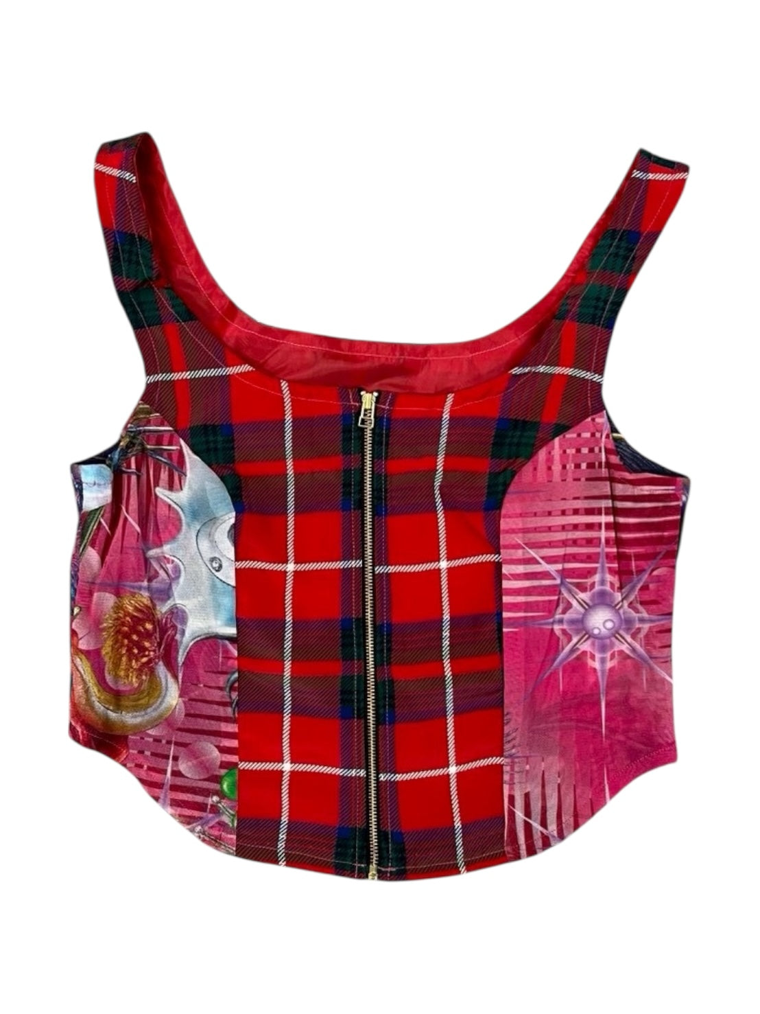 GALACTIC GARDEN PINK Upcycle bustier