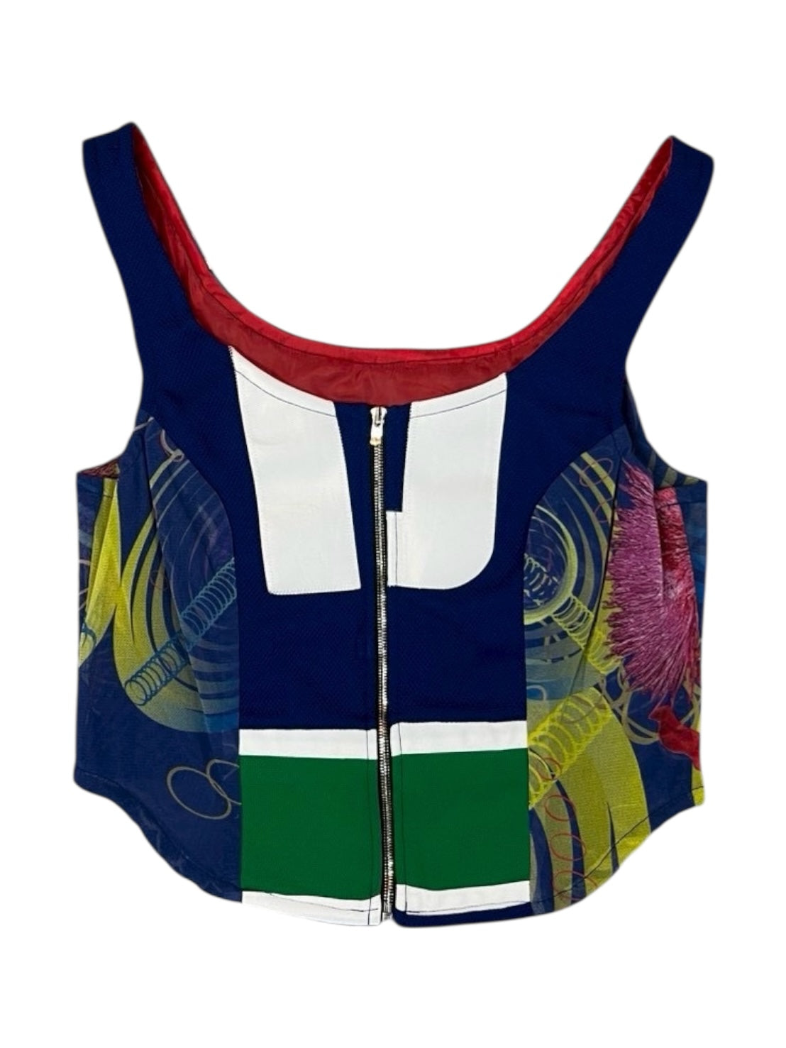 SPIRAL BOTANICA BLUE Upcycle bustier