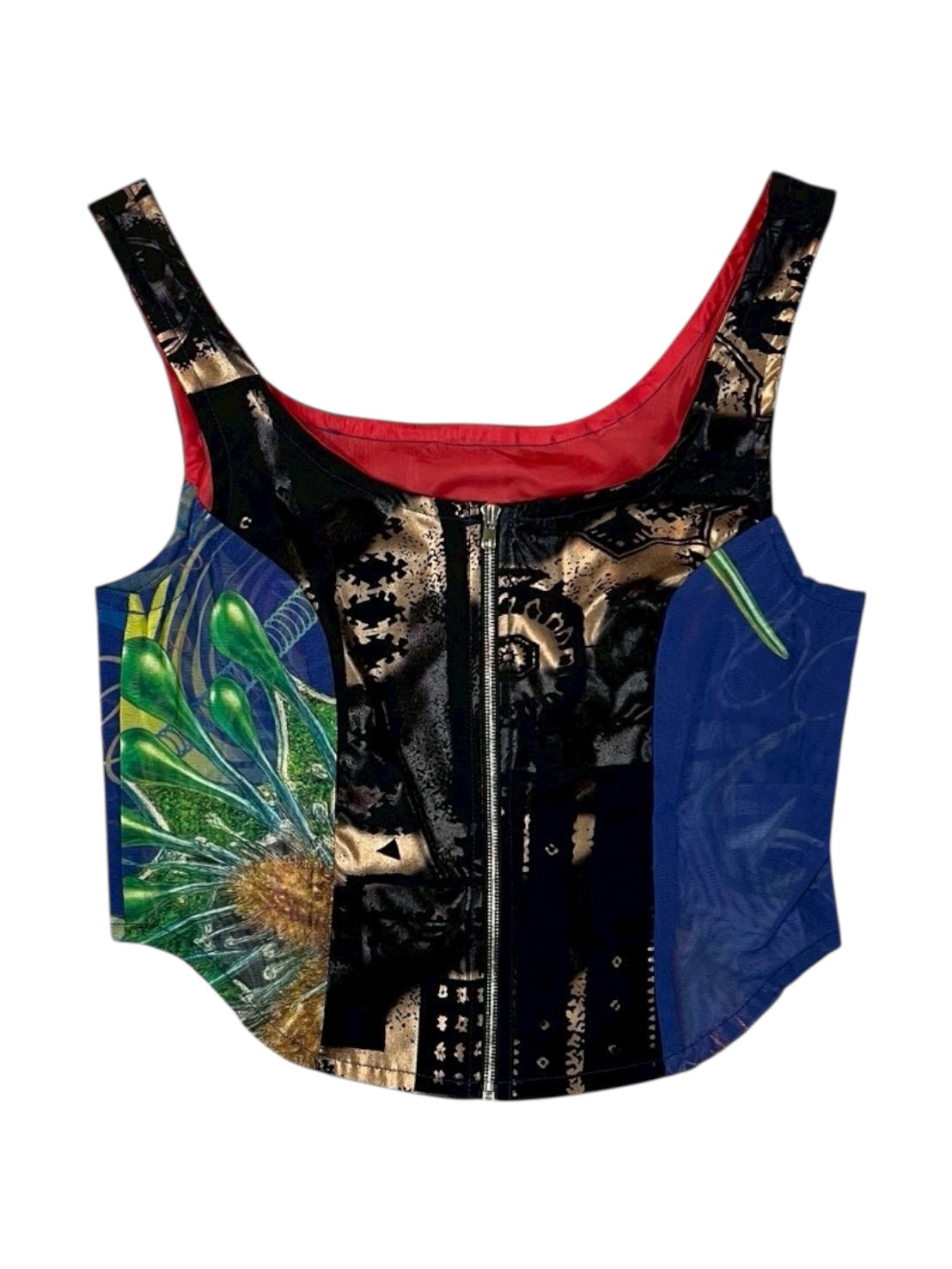 SPIRAL BOTANICA BLUE Upcycle bustier