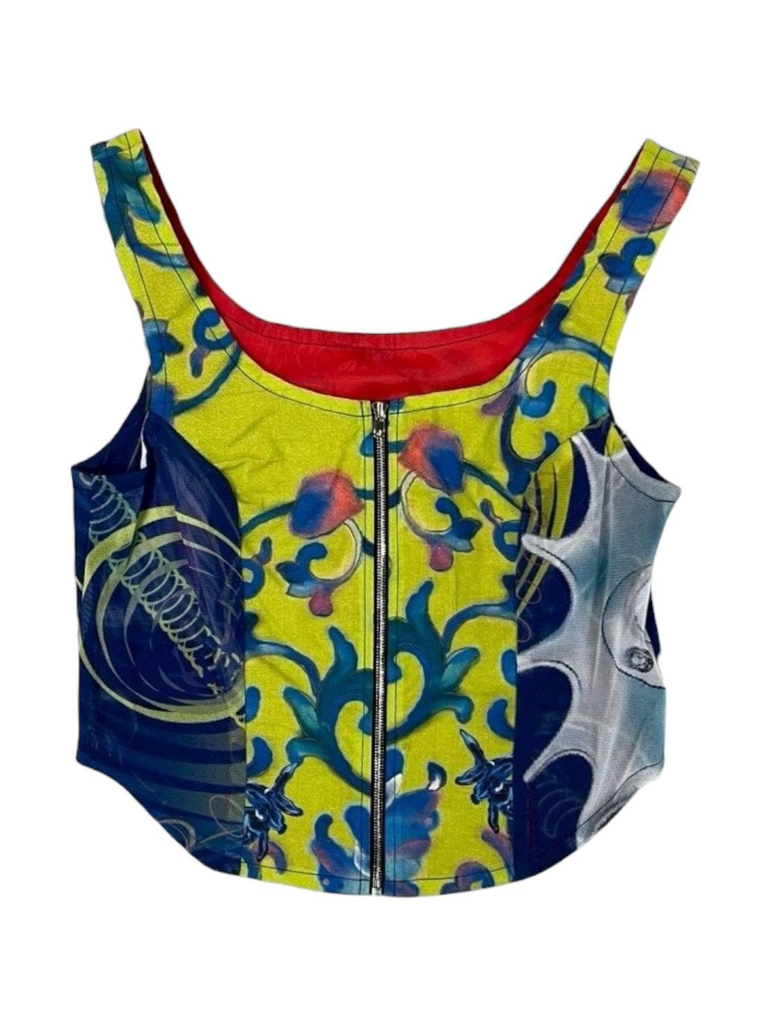 SPIRAL BOTANICA BLUE Upcycle bustier