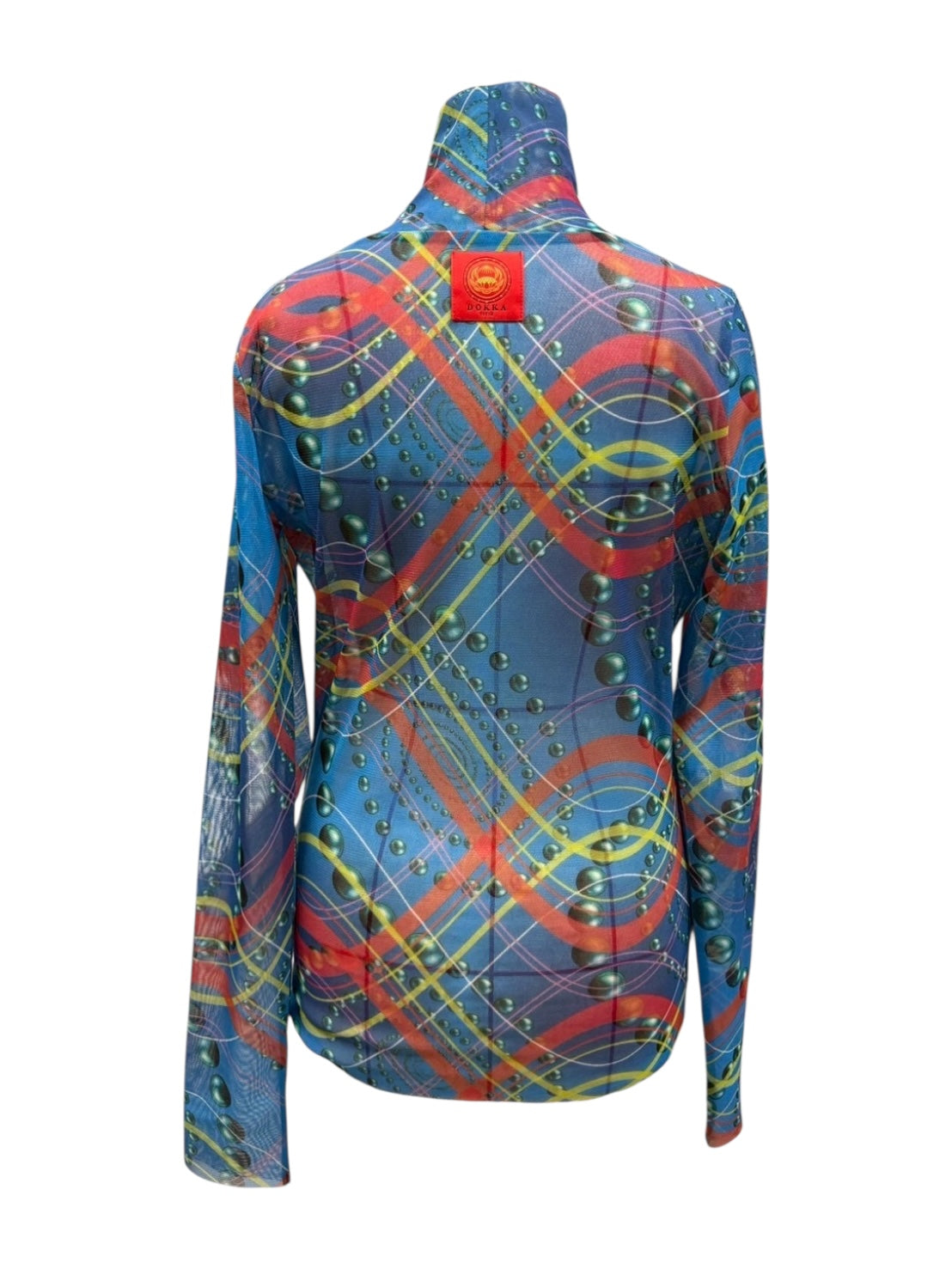 SPIRAL CHECK High-neck Tops