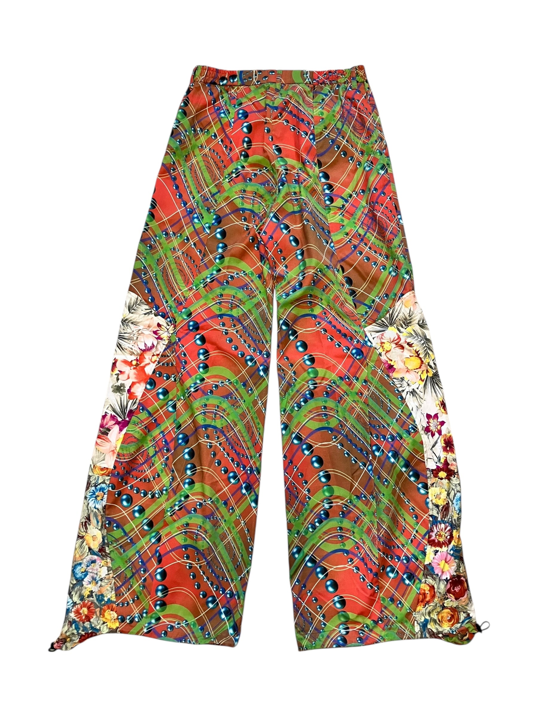 SPIRAL CHECK ORANGE Upcycle pants