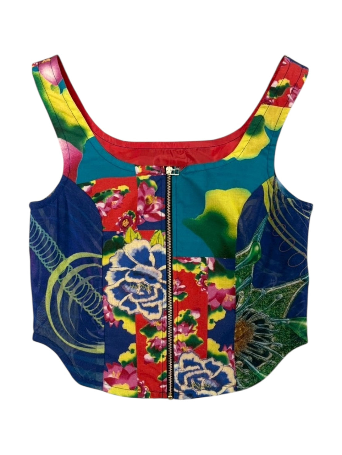 SPIRAL BOTANICA BLUE Upcycle bustier