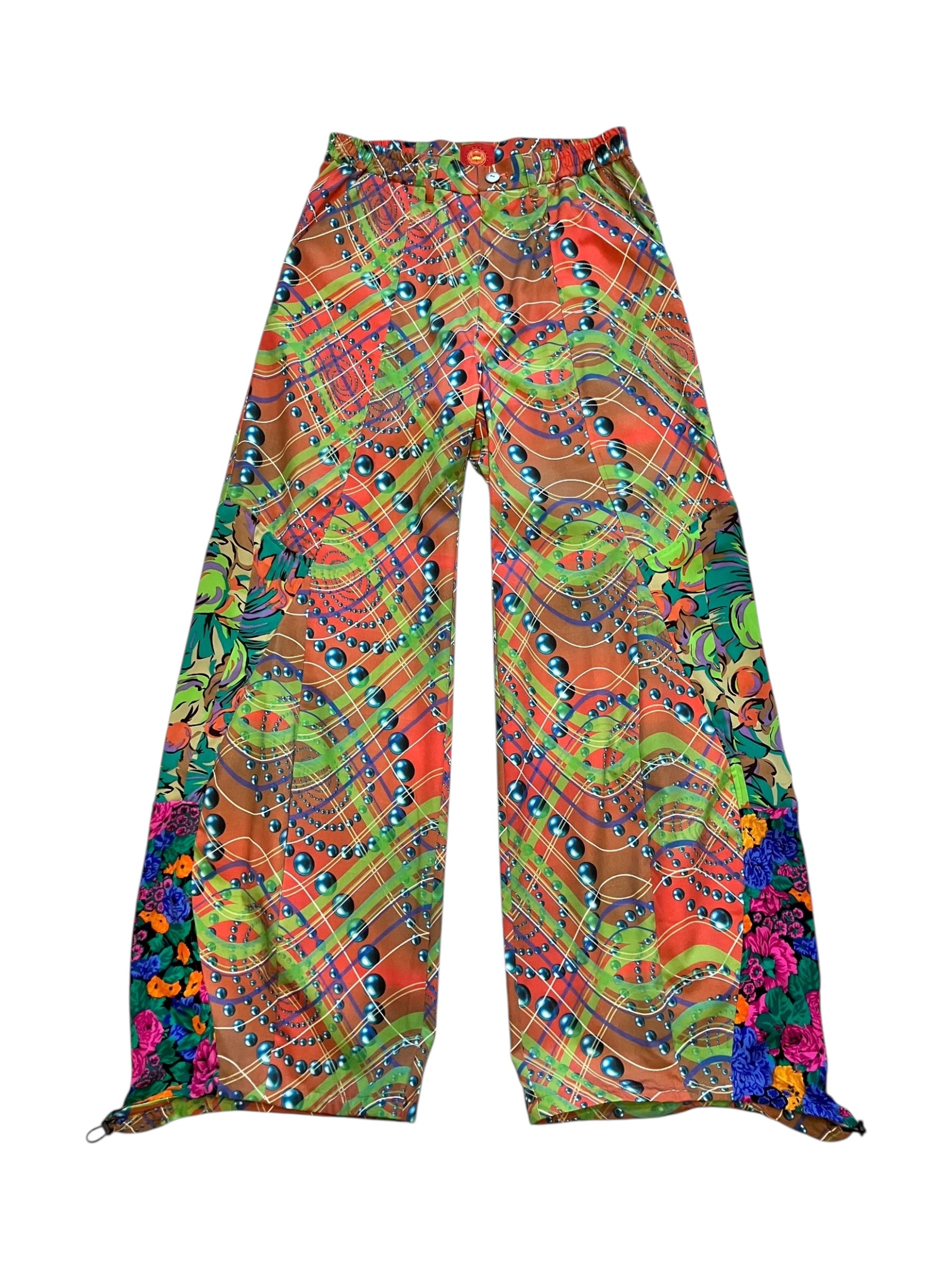 SPIRAL CHECK ORANGE Upcycle pants