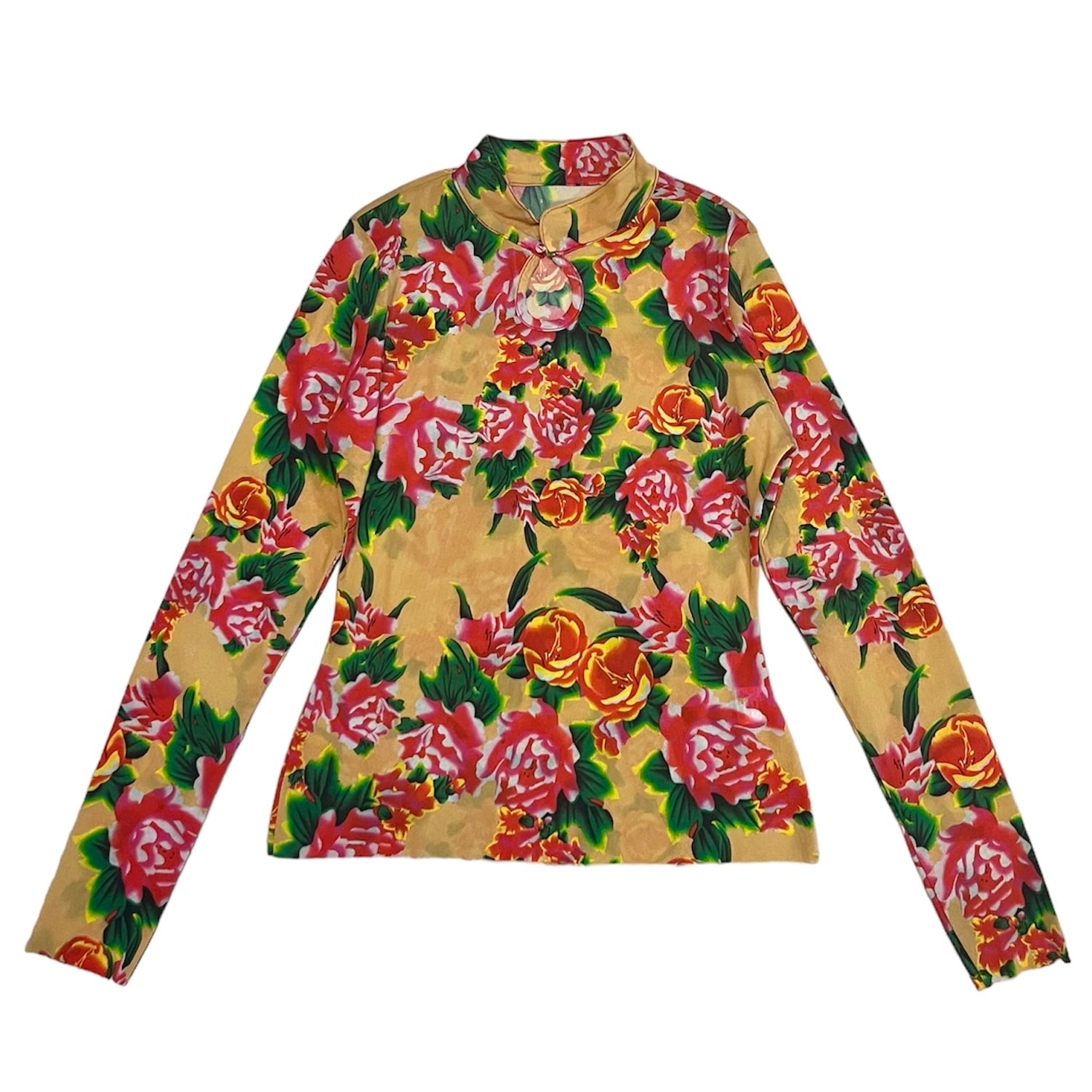 Flower skin top (Beige)